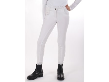 Bryczesy Ninthe QHP, z pełnym lejem, dziecięce, białe