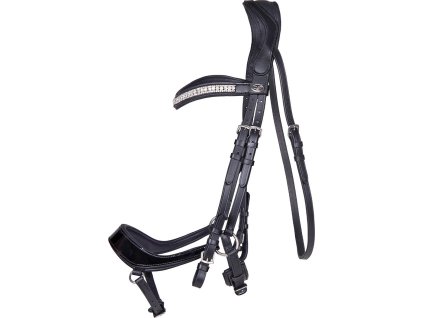 Ogłowie anatomiczne Eris QHP, czarne