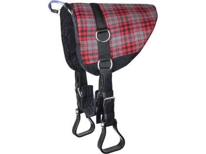 Podkładka jeździecka Western Waldhausen, grey/red