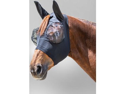 Maska przeciw owadom Puck Waldhausen, z ochroną uszu, czarna