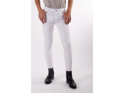 Bryczesy z lejem Fillip QHP, dziecięce, białe