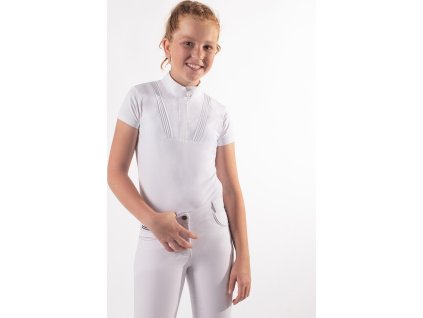 Koszulka konkursowa Riva QHP, dziecięca, biała