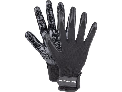 Rukavice na čištění a masírování Waldhausen, černé