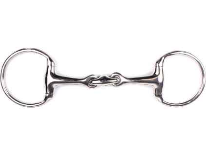 Wędzidło oliwkowe, podwójnie łamane, Q-essentials, 17 mm, silver