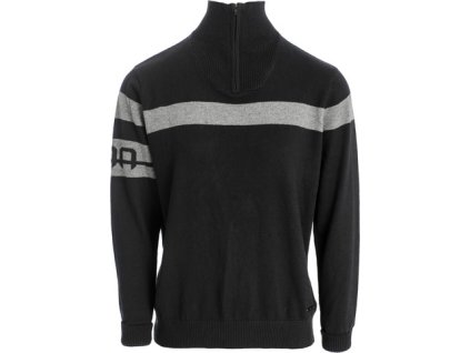 Sweter z golfem AA, unisex, czarny