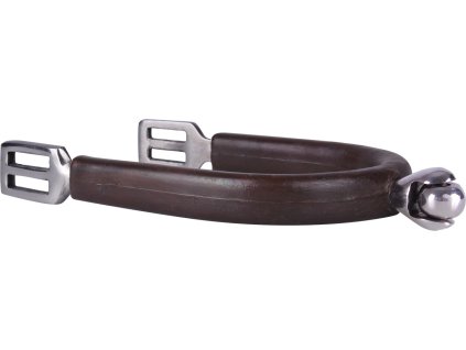 Ostrogi ze stali nierdzewnej z rolką Q-essentials, damskie, 20 mm, brązowe