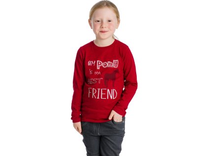 Bluzka z długim rękawem Horseware, dziecięca, red