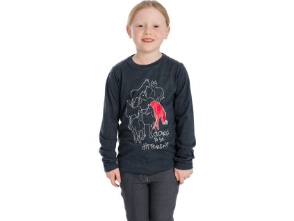 Bluzka Horseware, z długim rękawem, dziecięca, navy