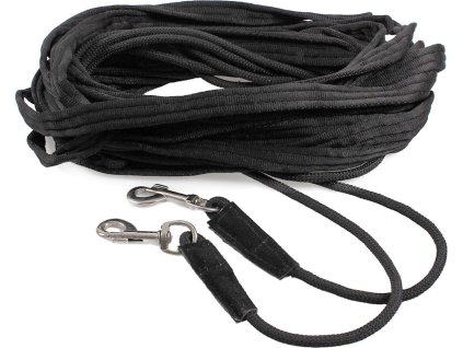 Lonża podwójna QHP, 16 m, czarna