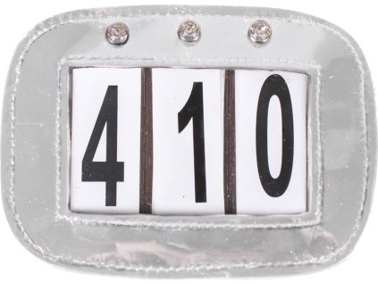 Numer startowy QHP, 2 szt., trzycyfrowy, biały