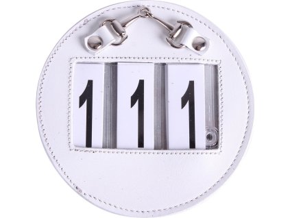 Numer startowy Nicki QHP, 2 szt., trzycyfrowy, biało-srebrny