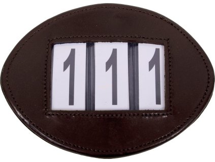 Numer startowy Modeste QHP, 2 sztuki, trzycyfrowy, brązowy