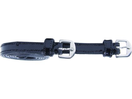 Paski do ostróg Waldhausen, skórzane, czarne