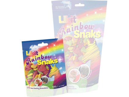 Przysmaki dla koni Likit Snaks, 100 g, rainbow