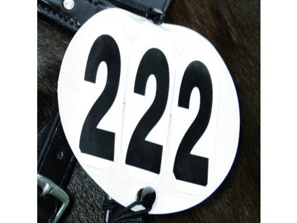 Numer startowy Waldhausen, 2 szt., trzycyfrowy, biały