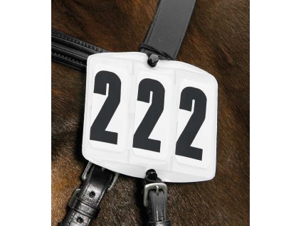 Numer startowy Waldhausen, 2 szt., trzycyfrowy, biały