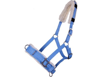 Kawecan do lonżowania QHP, ze skórą jagnięcą, sky