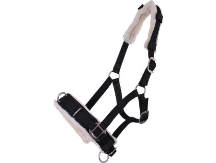 Kawecan do lonżowania QHP, z jagnięcą skórą, czarna