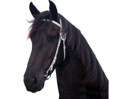 Ogłowie Show QHP, białe (Rozmiar COB)