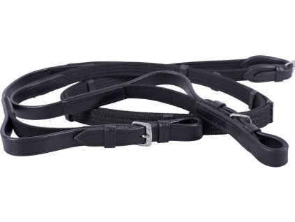 Elastyczne wodze QHP, 125/140 cm, czarne