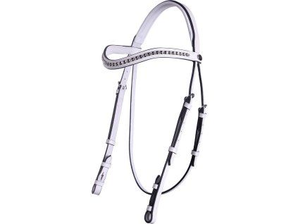 Ogłowie Luxe QHP, białe (Rozmiar COB)