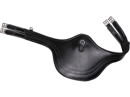 Popręg z fartuchem QHP, czarny