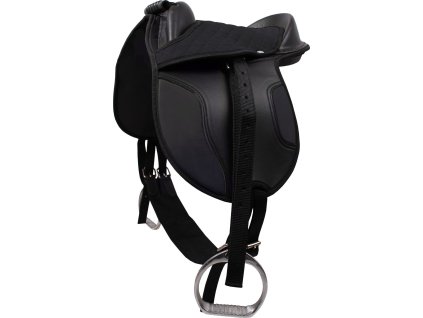 Siodło Shetland QHP, dziecięce, czarne