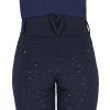 Bryczesy Softshell Lymee QHP, z lejem, zimowe, damskie, navy (Rozmiar 40)