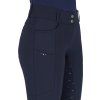 Bryczesy Softshell Lymee QHP, z lejem, zimowe, damskie, navy (Rozmiar 40)