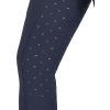 Bryczesy Softshell Lymee QHP, z lejem, zimowe, damskie, navy (Rozmiar 40)