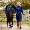 Bryczesy Softshell Lymee QHP, z lejem, zimowe, damskie, navy (Rozmiar 40)