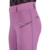 Legginsy jeździeckie Lize QHP, z pełnym lejem, dla dzieci, violet