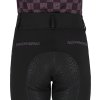 Legginsy jeździeckie Lize QHP, z gripem, dla dzieci, czarne