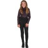 Legginsy jeździeckie Lize QHP, z gripem, dla dzieci, czarne