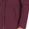 Zimowy płaszcz Maelynn QHP, damski, wine red (Rozmiar 40)