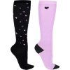 Podkolanówki Lize QHP, 2 pary, black/violet (Rozmiar 27-30)