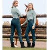 Legginsy jeździeckie Ella ELT, z gripem, zimowe, petrol blue