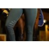 Bryczesy Safir Je t'aime Equithème, z lejem kolanowym, damskie, dark green