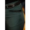 Bryczesy Safir Je t'aime Equithème, z lejem kolanowym, damskie, dark green