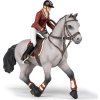 Figurka PAPO, koń wyścigowy i jeździec