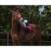 Nauszniki Florence QHP, bordowy (Rozmiar PONY)