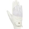 Rękawiczki jeździeckie Samira HKM, dla dorosłych, białe