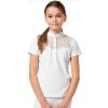 Koszulka konkursowa Crystal Champion Equestrian Stockholm, dziecięca, biała