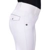 Bryczesy jeździeckie Juliet QHP, z pełnym lejem, zimowe, dziecięce, białe