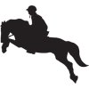 Naklejka samochodowa HKM, koń skokowy 2, czarny