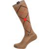 Podkolanówki Argyle ELT, para, cappuccino/flamered (Rozmiar 43-46)