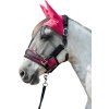Maska przeciw owadom Premium HKM, do kantara, magenta (Rozmiar PONY)