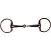 Wędzidło Eggbutt pojedynczo łamane Rosegold HKM, 16 mm