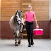Pudełko do pielęgnacji koni Pony Power QHP, dziecięce, fuksja