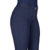 Bryczesy Summer Focus QHP, z lejem kolanowym, damskie, navy
